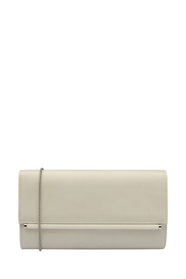 Lotus Nude Clutch Bag With Chain