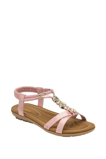 Lotus Pink Open-Toe Sandals