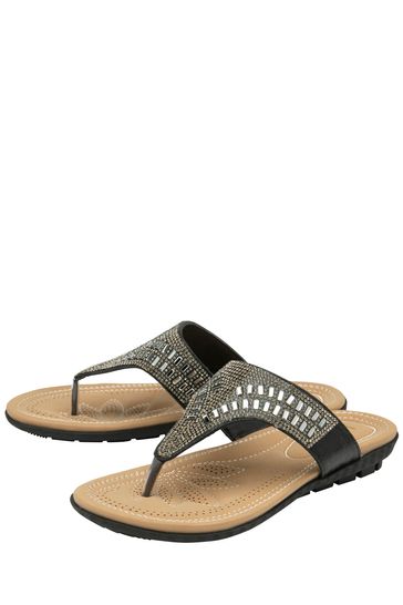 Lotus black clearance sandals
