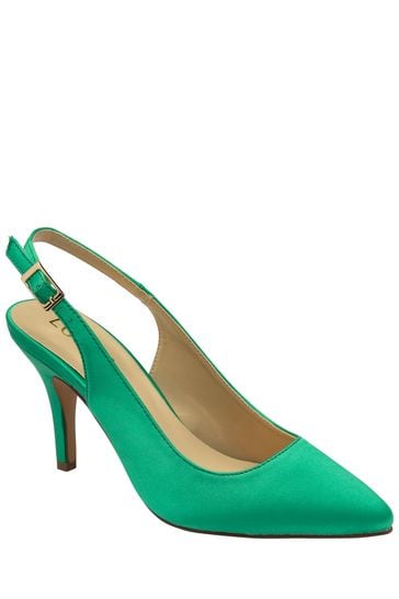 Lotus Green Slingback Court Shoes