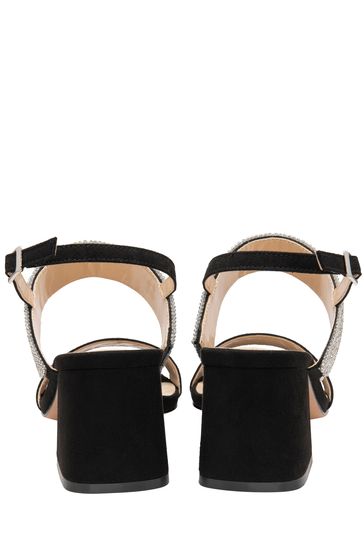 Buy Lotus Black Open Toe Block Heel Sandals from Next Canada