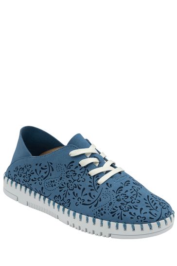 Lotus Blue Lace-Up Casual Shoes