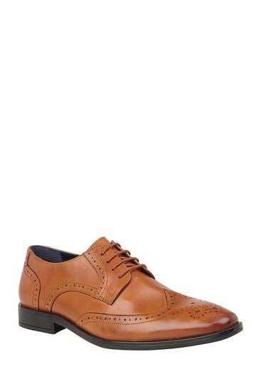 Lotus Brown Leather Lace-Up Brogues