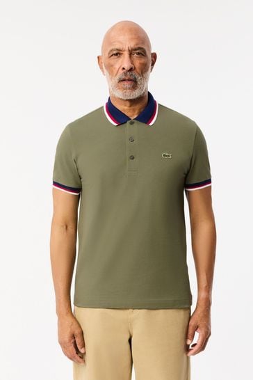Buy Lacoste Contrast Collar 100 Cotton Polo Shirt from Next Bahrain