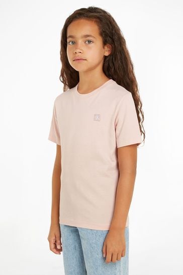 Calvin Klein Pink Mini Monogram Badge T-Shirt