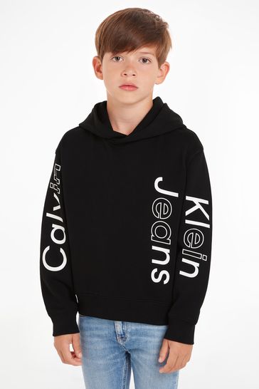 Calvin Klein Black Slogan Print Hoodie
