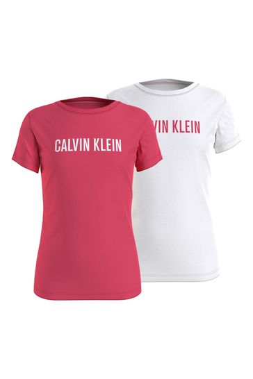 Buy Calvin Klein Slogan 100 Cotton T Shirts 2 Pack from the Laura Ashley online shop