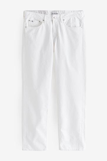 Calvin Klein Jeans 90’s Straight Leg Denim White Jeans