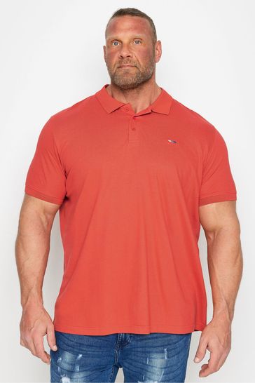BadRhino Big & Tall Red Polo Shirt