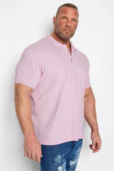 BadRhino Big & Tall Pink Polo Shirt
