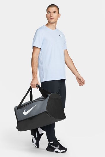 Grey nike duffel bag top