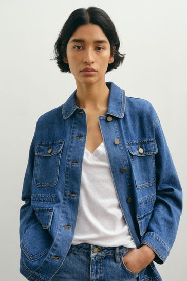 Hush Blue Nora Denim Utility Jacket