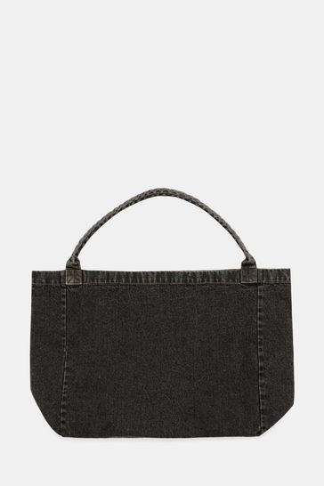 Hush Black Britney Denim Tote Bag