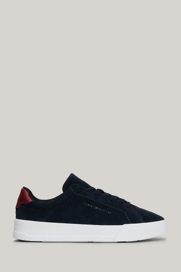 Tommy Hilfiger Blue Court Suede Sneakers