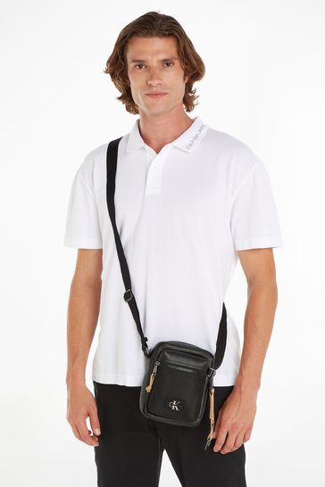 Calvin Klein Black Logo Messenger Bag