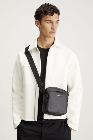 Calvin Klein Black Logo Messenger Bag