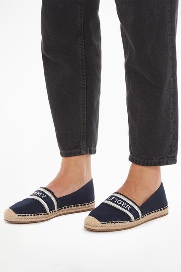 Tommy Hilfiger Blue Mono Webbing Espadrilles