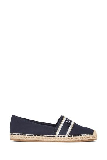Tommy Hilfiger Blue Mono Webbing Espadrilles