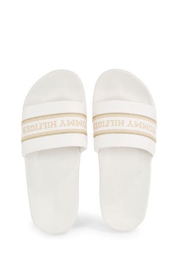 Buy Tommy Hilfiger White Webbing Sliders from Next Canada