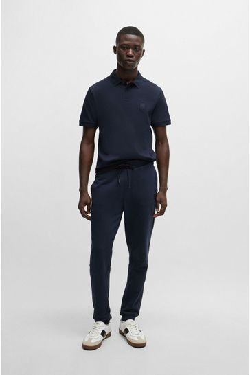 Boss blue polo shirt cheap