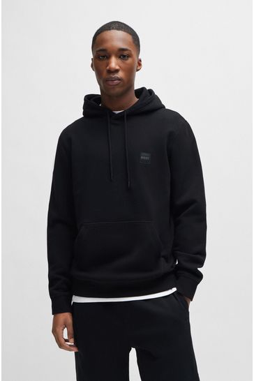 Boss black hoodie sales