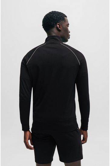 Buy BOSS Black Mix Match Slim Fit Stretch Cotton Zip Through Sweatshirt from Next Bahrain