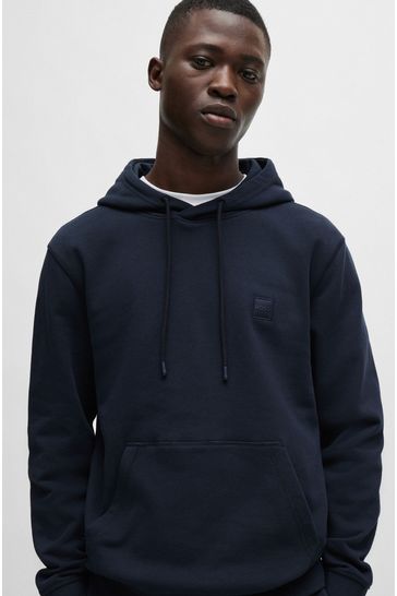 Buy BOSS Logo Patch Hoodie In Cotton Terry from Next Bahrain