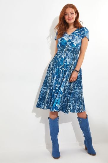 Joe Browns Blue Petite Boho Knee-Length Dress