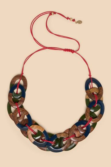 Resin link sale necklace