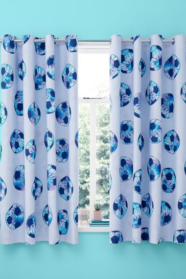 Catherine Lansfield Lilac Tie Dye Football Reversible Eyelet Curtains