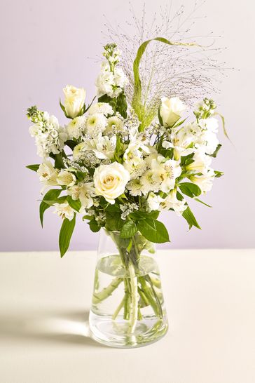 Buy White Letterbox Fresh Flower Bouquet from the Next UK online shop