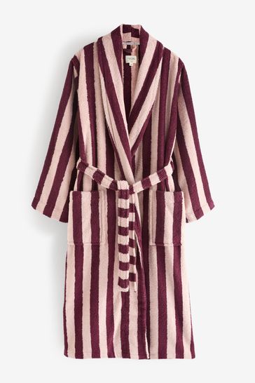 Buy Pink Berry Red Stripe 100 Cotton Towelling Dressing Gown from Next Bahrain