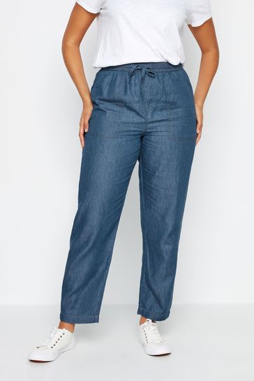 M Co Blue Cropped Trousers