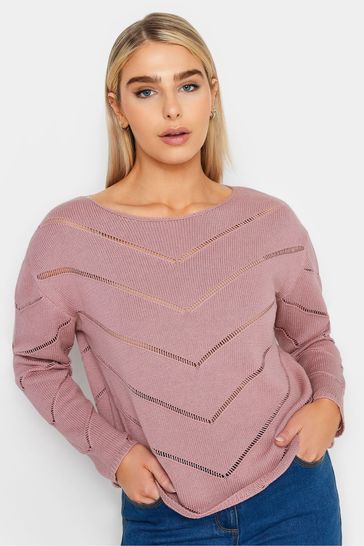 Buy M Co Pink Open Knit Detail Jumper from Next Bahrain