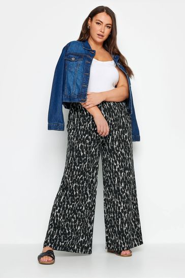 Wide leg jersey trousers plus size on sale