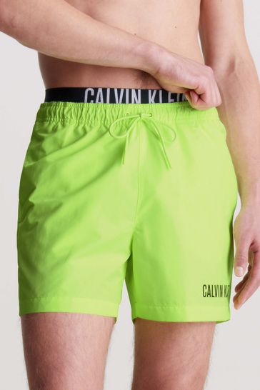 Calvin Klein Slogan Waistband Swim Shorts