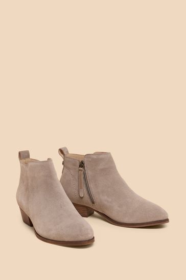 Cream suede 2025 ankle boots