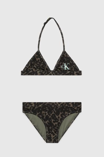 Calvin Klein Green Triangle Bikini Set