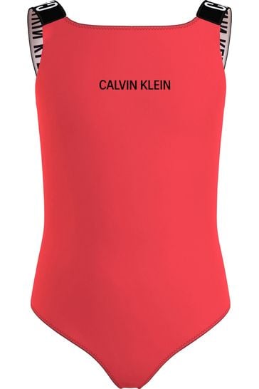 Calvin Klein Red Logo Sport Swimsuit