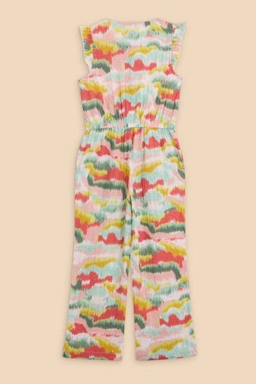 White Stuff Pink Tie Dye Printed Jumpsuit