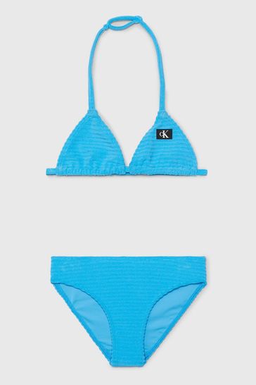 Calvin Klein Blue Triangle Bikini Set