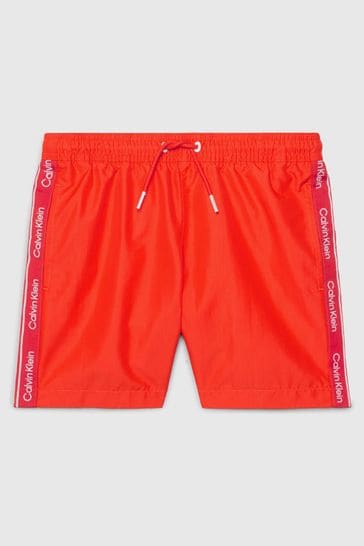 Calvin Klein Orange Medium Drawstring Swim Shorts