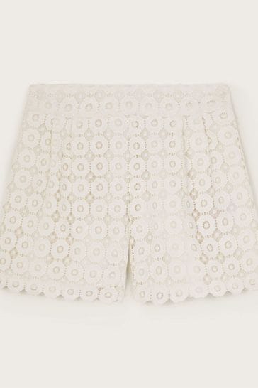Monsoon Natural Lace Shorts