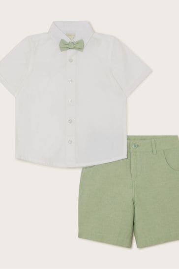 Monsoon Green Smart Shorts Set 3 Piece