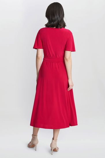 Buy Gina Bacconi Red Donna Jersey Dress With Tie Belt from Next Croatia