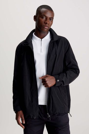 Calvin Klein Nylon Hooded Wind Black Jacket