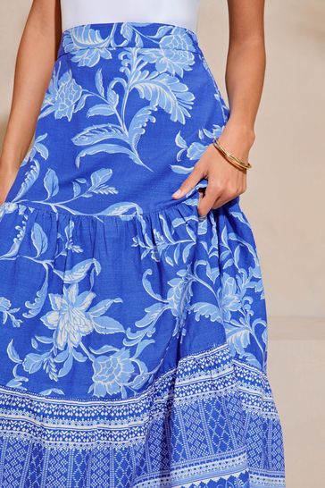 Lipsy boho maxi tiered skirt online