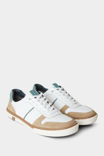Joe Browns White Classic Leather Trainers
