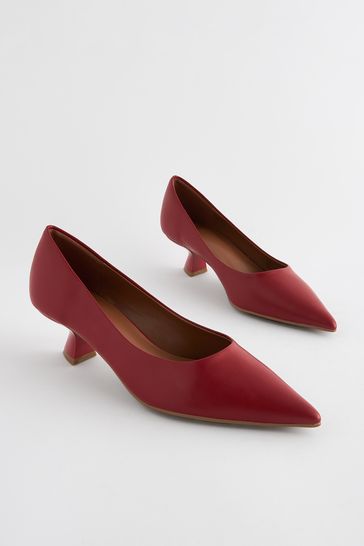 Buy Red Forever Comfort Kitten Heel Court Shoes from Next Bahrain