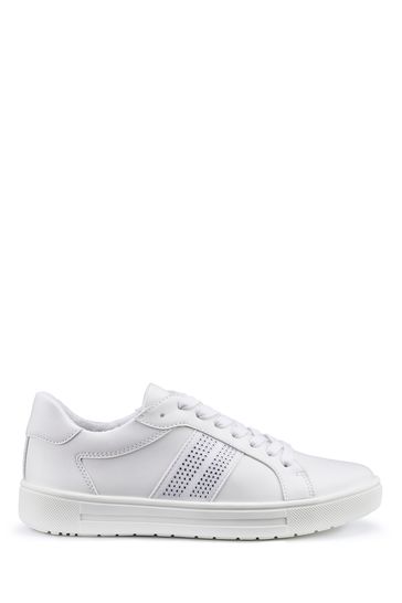 Hotter White Libra Lace-Up Regular Fit Shoes